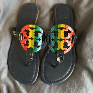Tory Burch Navy Miller Sandals